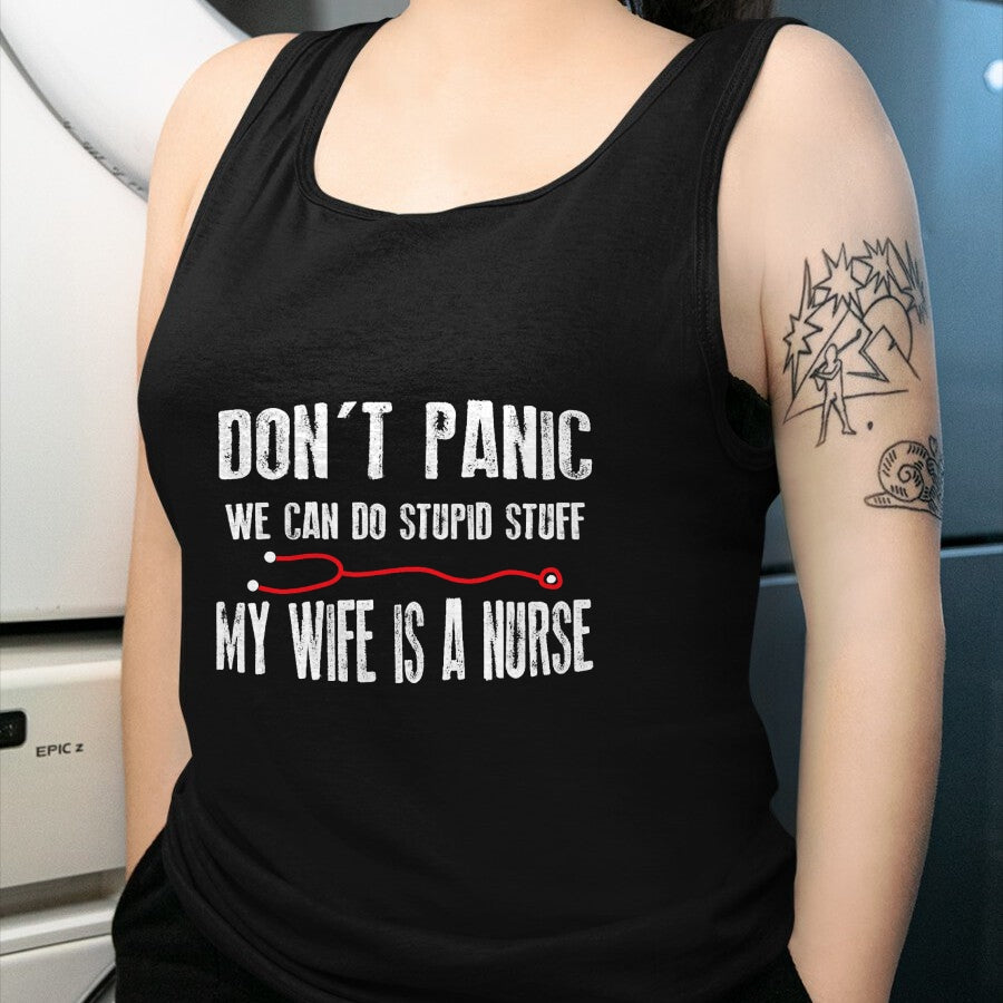 Funny Nurse Shirt, Nurse Unisex T-Shirt/Hoodie/Sweatshirt HLT00 - My Wife Is Nurse - Husband T-Shirt