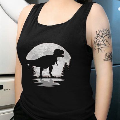 Best Dinosaur Lover Shirt, Funny Dinosaur UnisexT-Shirt/Hoodie/Sweatshirt HLT00 - Dinosaur Moon Vintage T-Rex Dino Lover Men Women Kids T-Shirt, Men, Black, 3X-Large