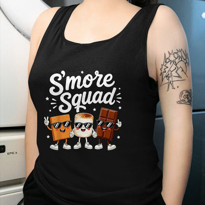 Funny Camping Shirt, Gift For Camping Lover Unisex T-Shirt/Hoodie/Sweatshirt HLT00 - Smore Squad Camping Campfire Chocolate S_Mores Kids T-Shirt, Youth, Brown, X-Small