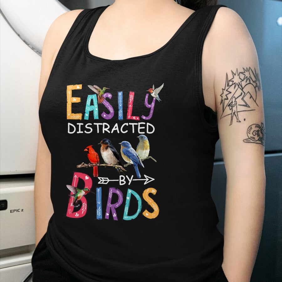 Best Thanksgiving Family Shirt , Funny Thanksgiving UnisexT-Shirt/Hoodie/Sweatshirt HLT00 - Easily Distracted by Birds Funny Bird T-Shirt Small
