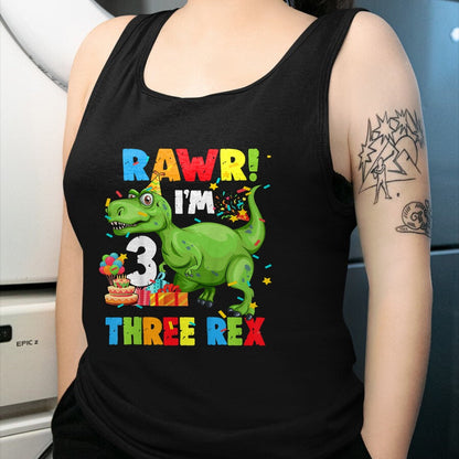 Best Dinosaur Lover Shirt, Funny Dinosaur UnisexT-Shirt/Hoodie/Sweatshirt HLT00 - Three Rex Birthday Party Outfit Dinosaur 3 Year Old Boy Tee T-Shirt
