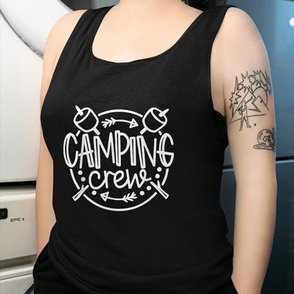 Funny Camping Shirt, Gift For Camping Lover Unisex T-Shirt/Hoodie/Sweatshirt HLT00 - Camping Matching Shirts for Family Camper Group Camping Crew T-Shirt, Women, Black, X-Large