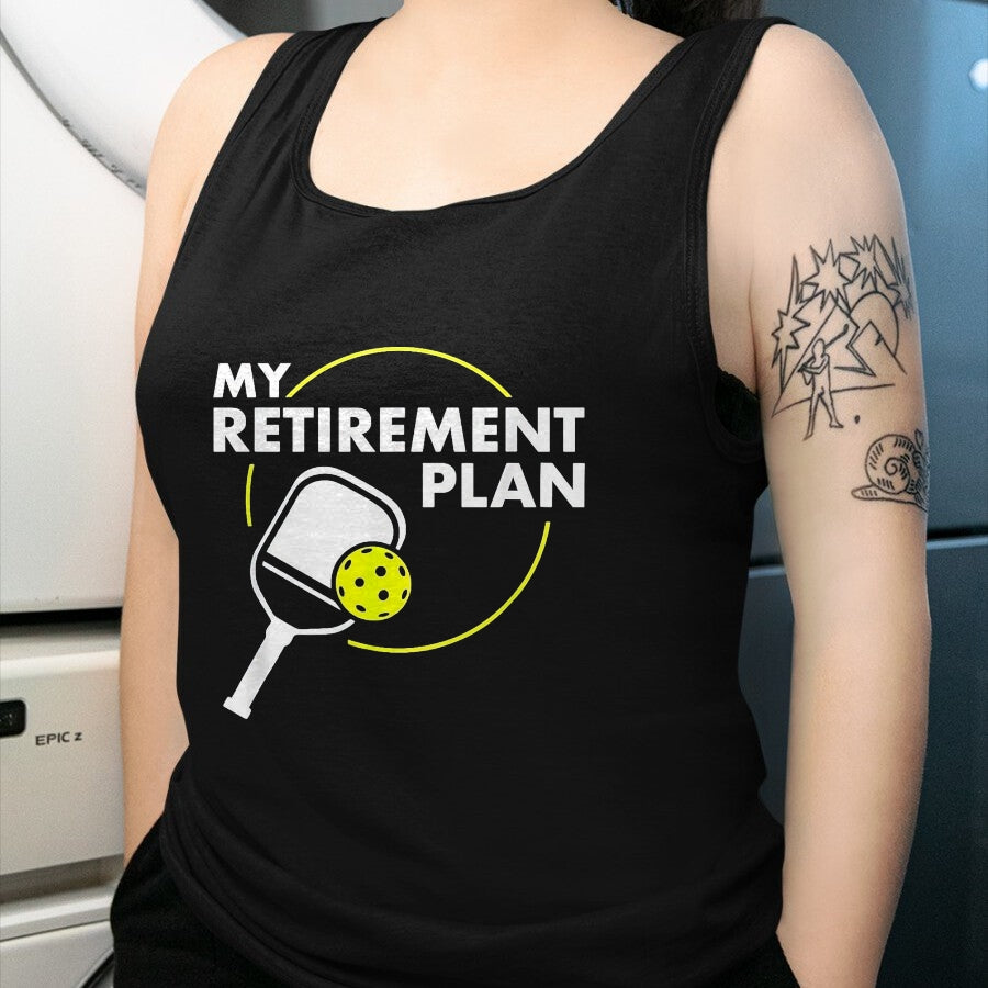 Funny Pickleball Shirt, Pickleball Lover Unisex T-Shirt/Hoodie/Sweatshirt HLT00 - My Retirement Plan Funny Pickleball Slogan T-Shirt, Women, Red, X-Large