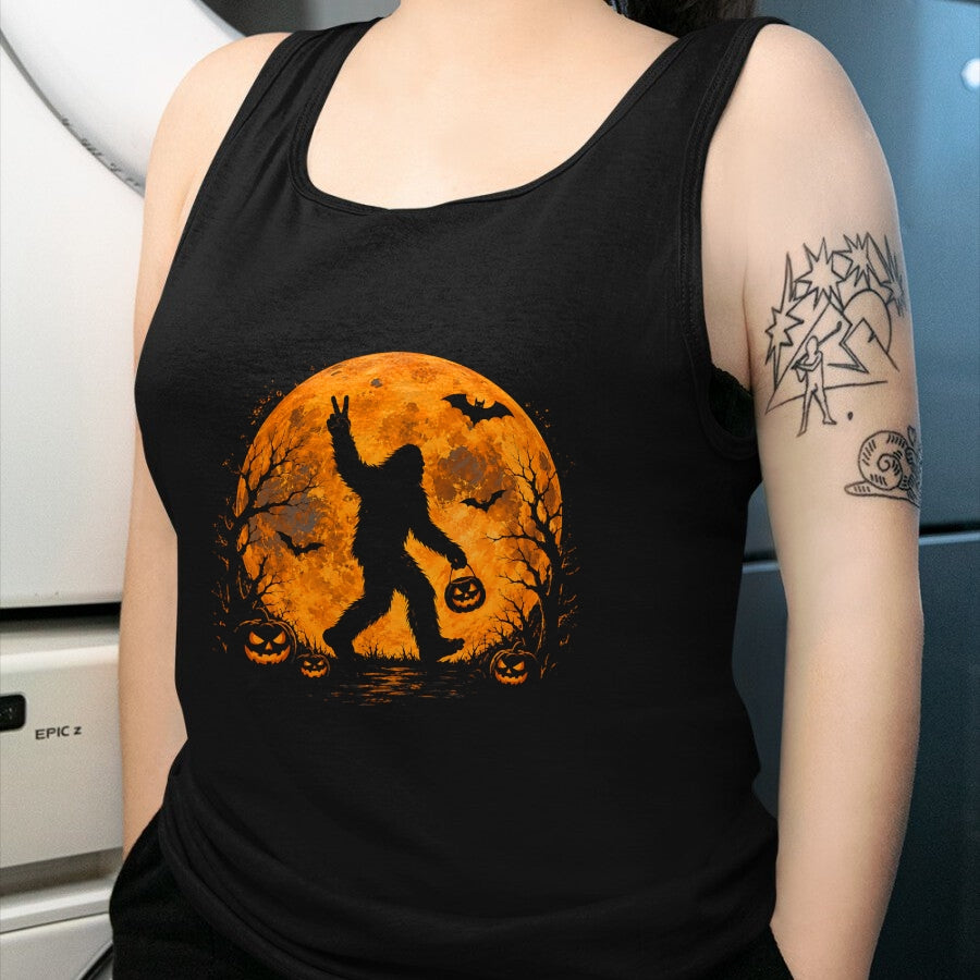 Best Thanksgiving Family Shirt , Funny Thanksgiving UnisexT-Shirt/Hoodie/Sweatshirt HLT00 - Spooky Halloween Bigfoot Pumpkin Funny Halloween Sasquatch T-Shirt