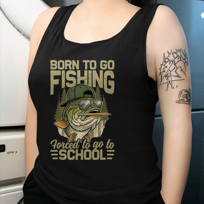 Funny Fishing Shirt, Gift For Fishing Lover Unisex T-Shirt/Hoodie/Sweatshirt HLT00 - Born to Go Fishing Bass Fish Funny Fisherman Boys Kids Men T-Shirt (1)