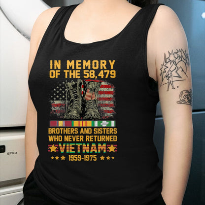 Proud Veteran Shirt, Funny Veteran UnisexT-Shirt/Hoodie/Sweatshirt HLT00 - in Memory of The 58479 Brothers and Sisters Vietnam Veteran T-Shirt