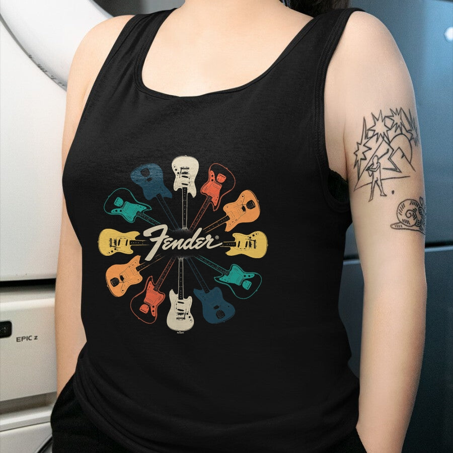 Guitar Lover Shirt, Funny Guitar UnisexT-Shirt/Hoodie/Sweatshirt HLT00 - Fender Retro Guitar Kaleidoscope T-Shirt Small