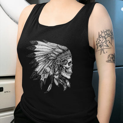 Native American T-Shirts, Vintage Native American Unisex T-Shirt/Hoodie/Sweatshirt HLT00 - American Motorcycle Skull Native Indian Eagle Chief Vintage