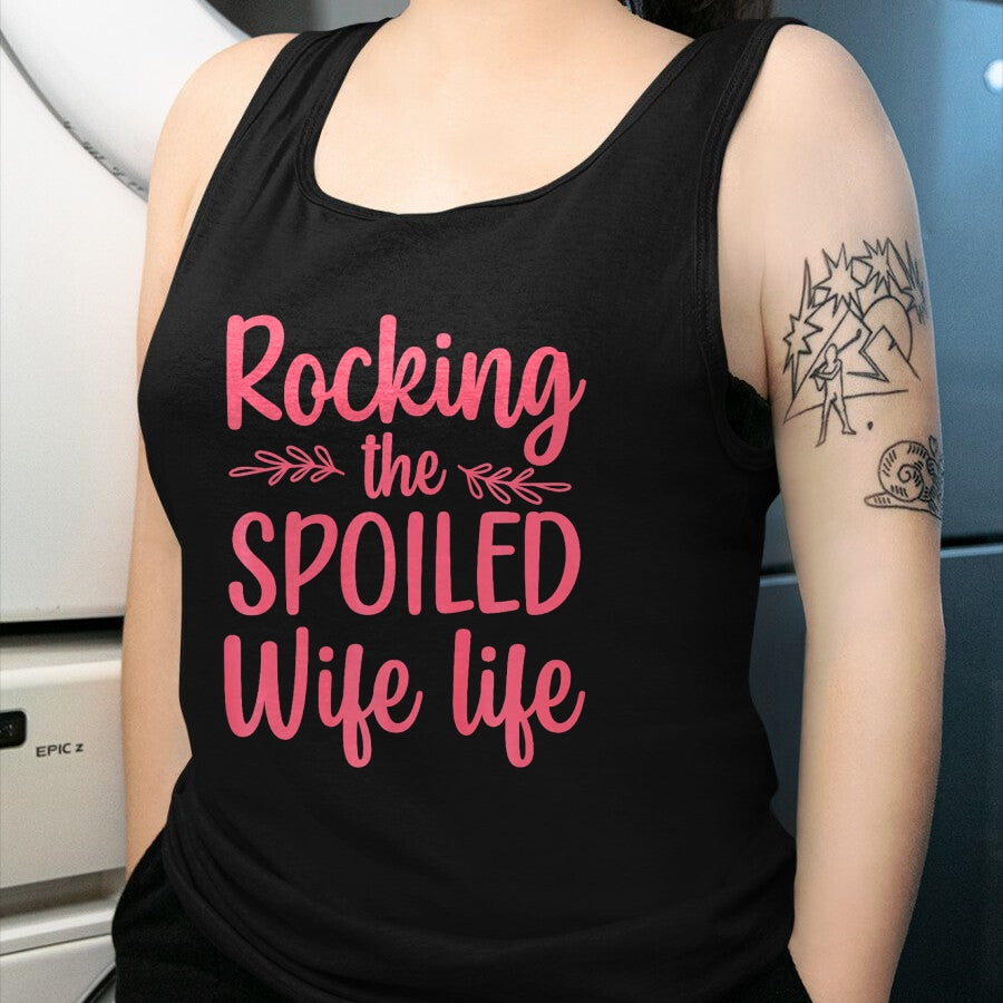 Best Wife Shirt, Wife and Husband Unisex T-Shirt/Hoodie/Sweatshirt HLT00 - Gift for wife T shirt, spoiled wife   Funny Spoiled Wife Art For Women Girls Husband Spoiled Wife Pr (12)