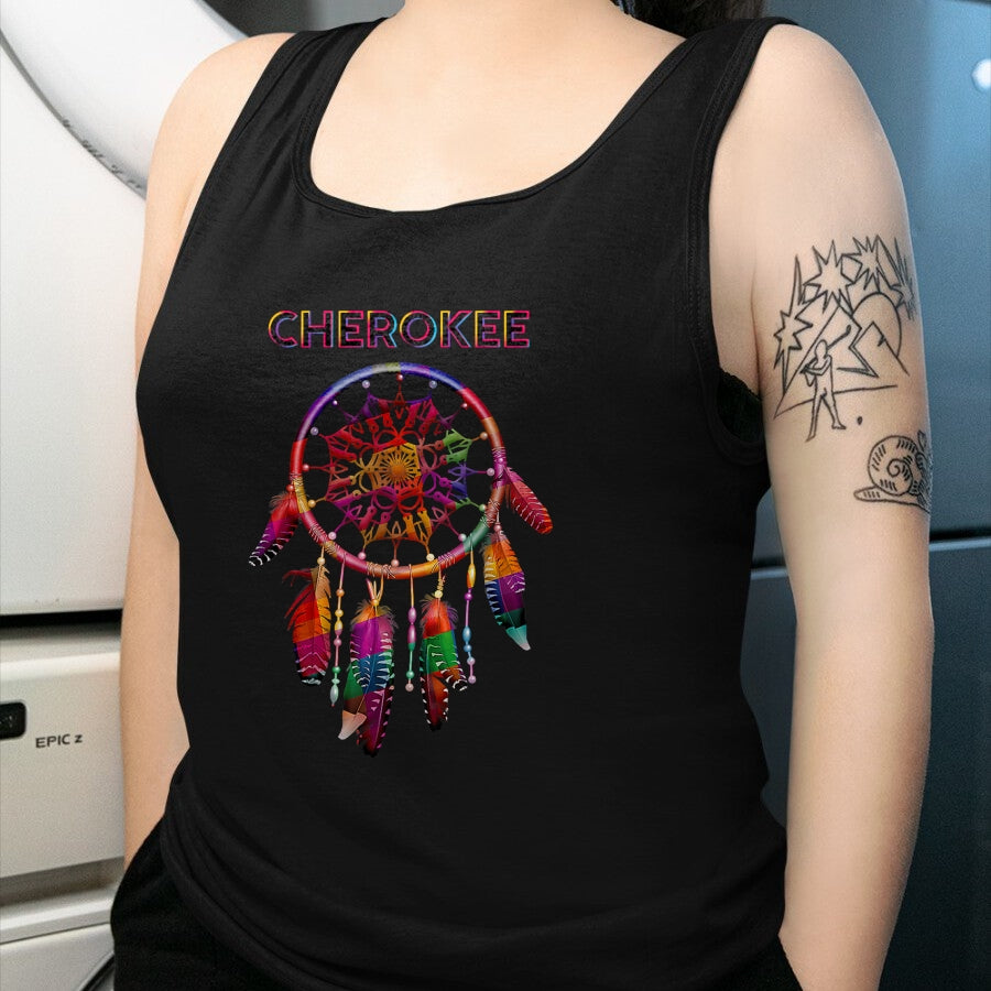 Native American T-Shirts, Vintage Native American Unisex T-Shirt/Hoodie/Sweatshirt HLT00 - Cherokee Native American Indian Colorful Dreamcatcher Tribal