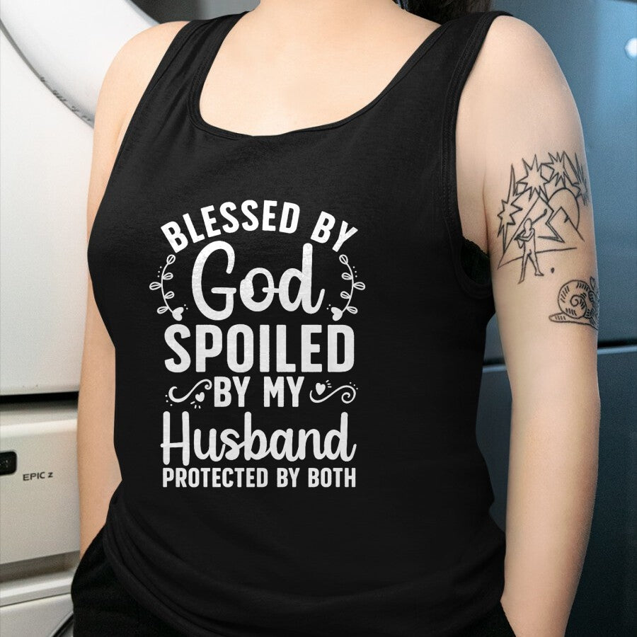 Best Wife Shirt, Wife and Husband Unisex T-Shirt/Hoodie/Sweatshirt HLT00 - Gift for wife T shirt, spoiled wife   Funny Spoiled Wife Art For Women Girls Husband Spoiled Wife Pr (14)