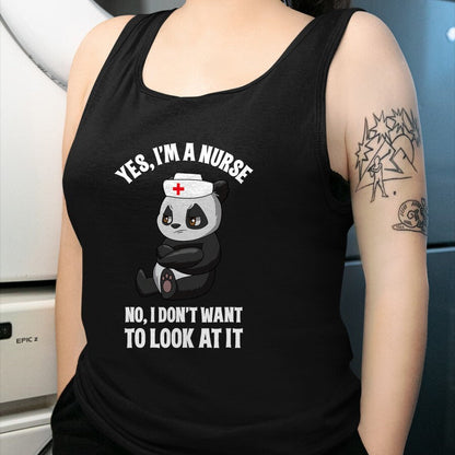 Funny Nurse Shirt, Nurse Unisex T-Shirt/Hoodie/Sweatshirt HLT00 - Funny Panda Nurse Nursing RN LNP Nurse Mom Nurse Life Womens T-Shirt