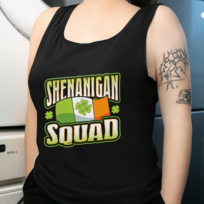 Patrick Day Shirts for Family, Funny Patrick Day shirts, st patrick's day Unisex T-Shirt/Hoodie/Sweatshirt HLT00 - Fun and Crazy Shenanigan Squad St Patrick Day Irish Flag T-Shirt