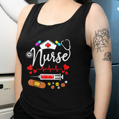 Funny Nurse Shirt, Nurse Unisex T-Shirt/Hoodie/Sweatshirt HLT00 - NURSE'S DAY Nurse Life NURSE WEEK 2024 Womens T-Shirt