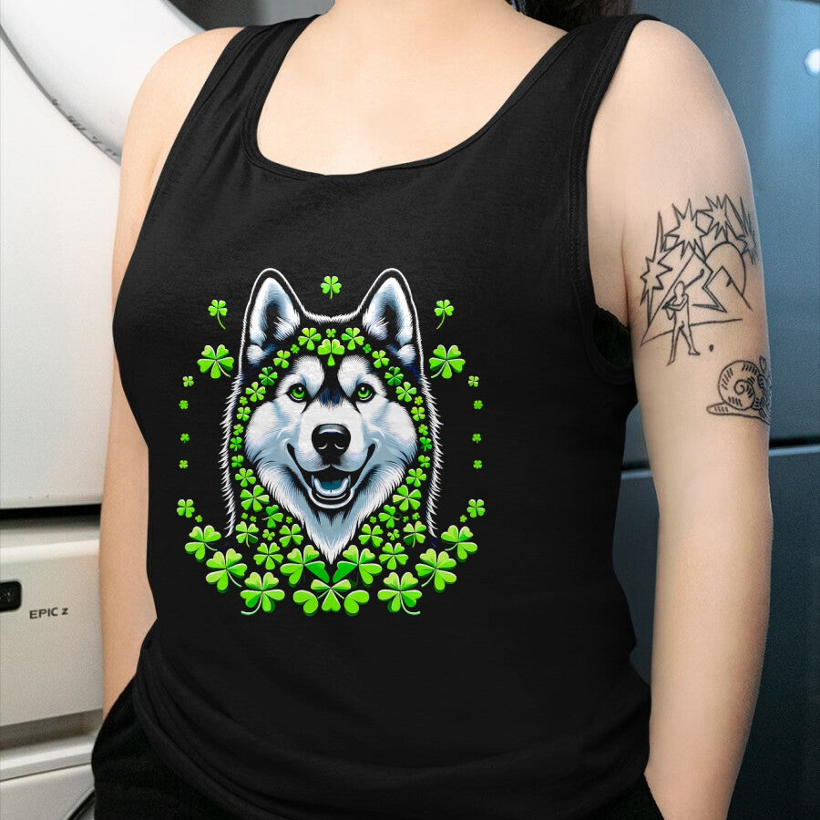 Patrick Day Shirts for Family, Funny Patrick Day shirts, st patrick's day Unisex T-Shirt/Hoodie/Sweatshirt HLT00 - Husky Irish Shamrock Clover St Patrick Day Dog Lover T-Shirt