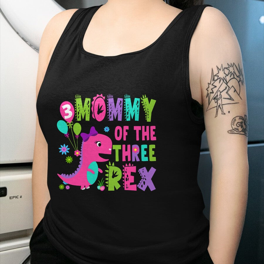 Best Dinosaur Lover Shirt, Funny Dinosaur UnisexT-Shirt/Hoodie/Sweatshirt HLT00 - Mommy of The Three Rex Dinosaur T-Rex 3rd Birthday Boy T-Shirt