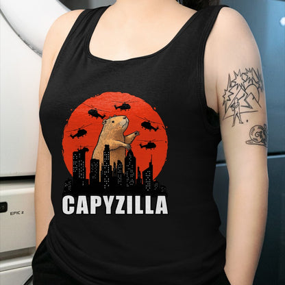 Cute Capybara Shirt, Funny Capybara Unisex T-Shirt/Hoodie/Sweatshirt HLT00 - Capybara Shirt Funny Capybara Rodent Capyzilla Funny T-Shirt