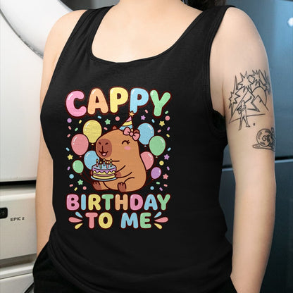 Cute Capybara Shirt, Funny Capybara UnisexT-Shirt/Hoodie/Sweatshirt HLT00 - Cappy Birthday Capybara Birthday to Me T-Shirt