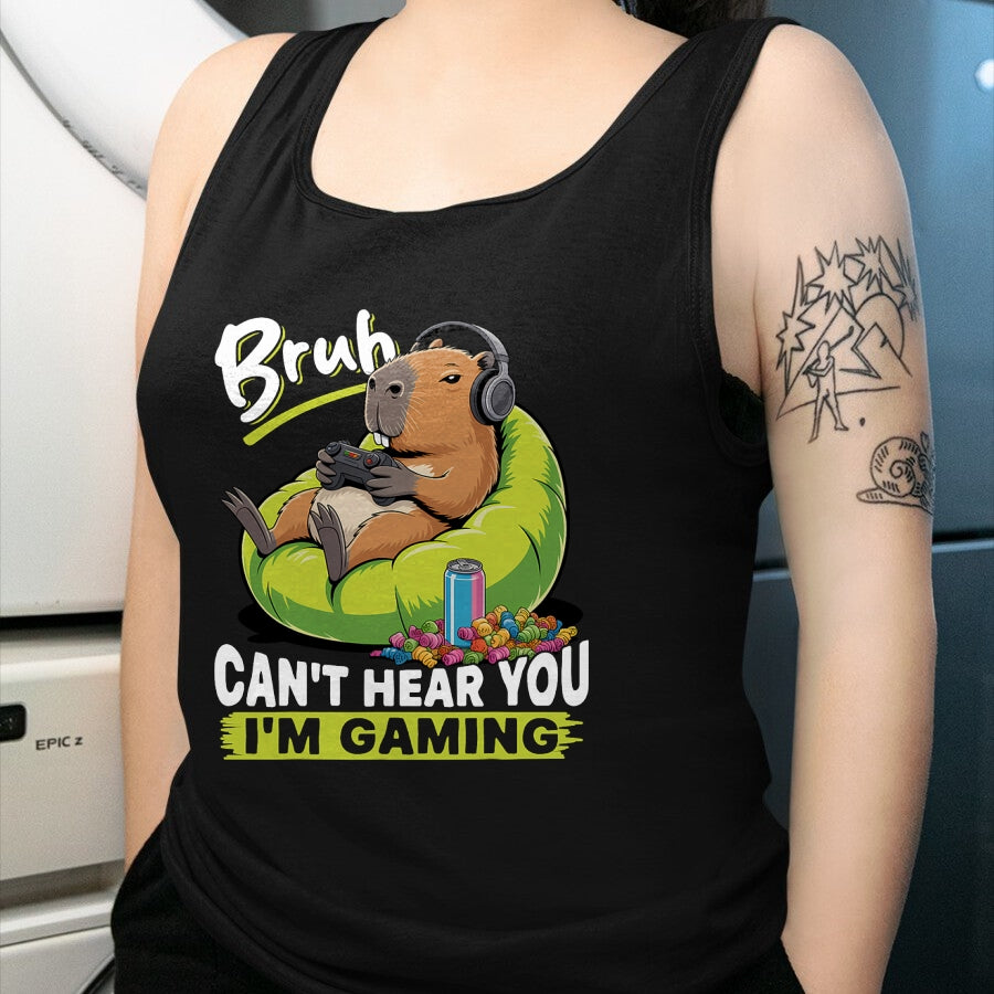 Cute Capybara Shirt, Funny Capybara Unisex T-Shirt/Hoodie/Sweatshirt HLT00 - Capybara Gamer Gaming T-Shirt
