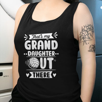 Best Grandma Shirt, Proud Grandma Unisex T-Shirt/Hoodie/Sweatshirt HLT00 - That's My Granddaughter Out There Volleyball For Grandma T-Shirt (1)