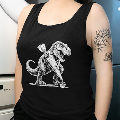 Best Dinosaur Lover Shirt, Funny Dinosaur UnisexT-Shirt/Hoodie/Sweatshirt HLT00 - T-Rex Baking Cupcake Dinosaur Pastry Chef Cook T-Shirt