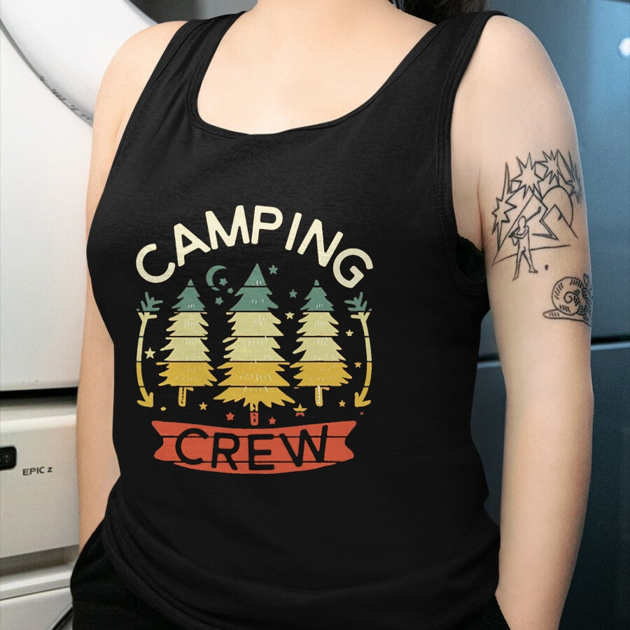 Funny Camping Shirt, Gift For Camping Lover Unisex T-Shirt/Hoodie/Sweatshirt HLT00 - Camping Crew Shirt Kids Family Camping Shirts Matching Group T-Shirt, Men, Black, 3X-Large