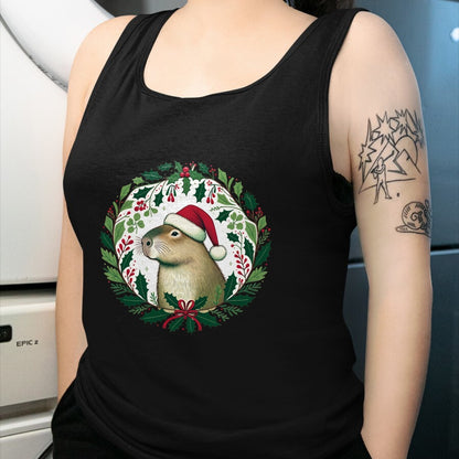Cute Capybara Shirt, Funny Capybara Unisex T-Shirt/Hoodie/Sweatshirt HLT00 - Capybara Christmas illustration Long Sleeve T-Shirt (1)