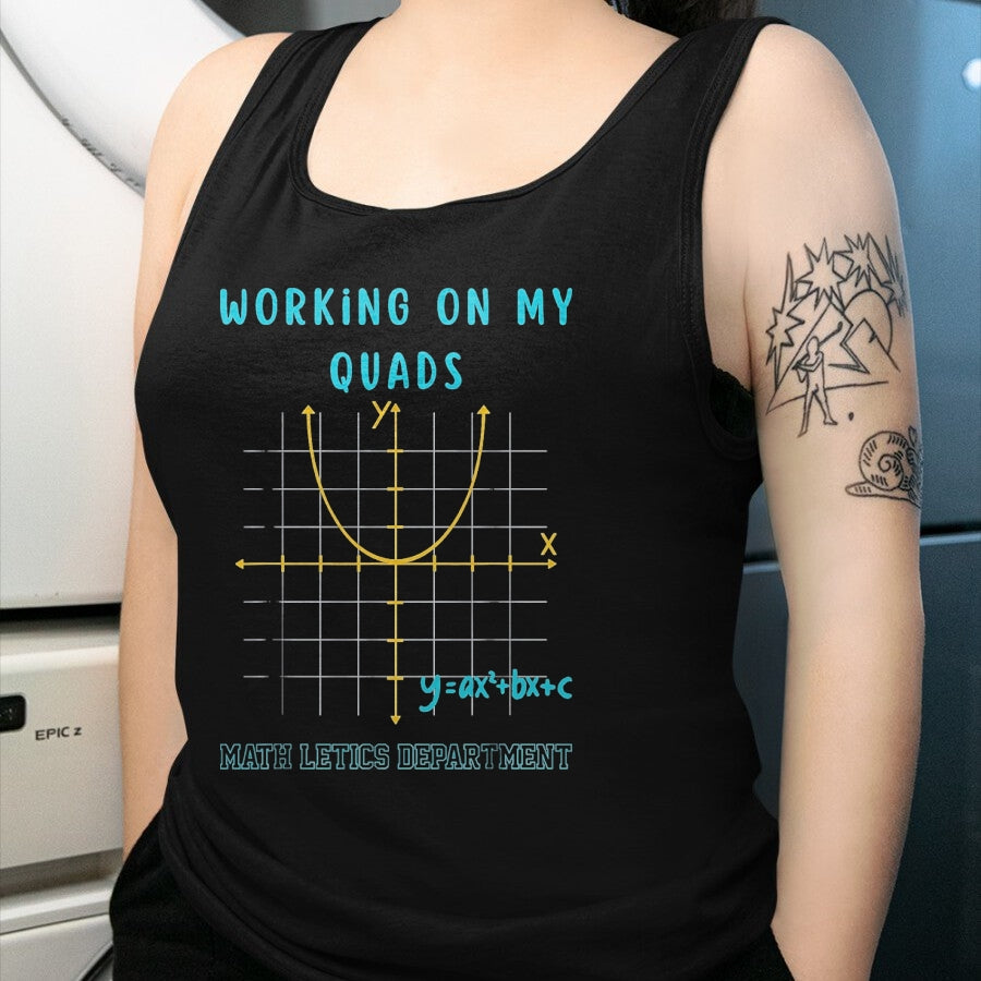 Best Student Shirt, Funny Back To School UnisexT-Shirt/Hoodie/Sweatshirt HLT00 - Mathletics Working On My Quads Algebra Algebra Math Teacher T-Shirt, Men, Black, 3X-Large