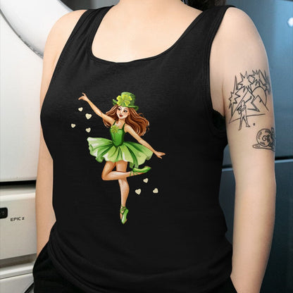 Patrick Day Shirts for Family, Funny Patrick Day shirts, st patrick's day Unisex T-Shirt/Hoodie/Sweatshirt HLT00 - Ballerina St. Patrick Day Lucky Irish Ballet Dancing Dancer T-Shirt