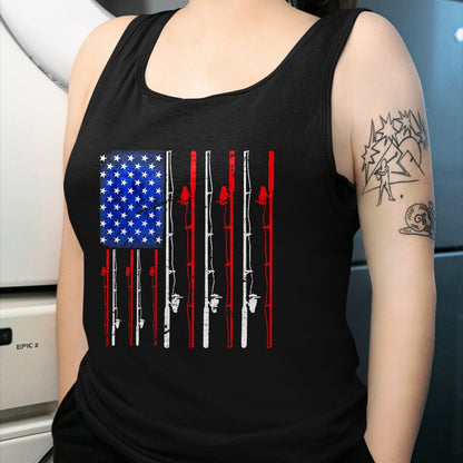 Funny Fishing Shirt, Gift For Fishing Lover Unisex T-Shirt/Hoodie/Sweatshirt HLT00 - Fishing Shirt American Flag Shirt Fishing T-Shirt
