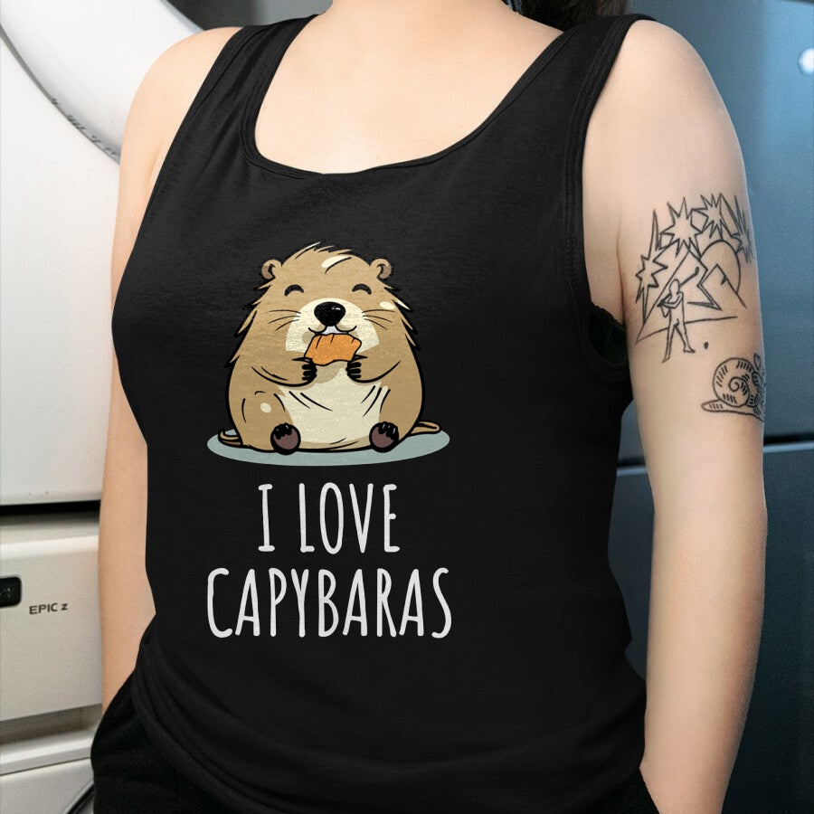 Cute Capybara Shirt, Funny Capybara Unisex T-Shirt/Hoodie/Sweatshirt HLT00 - I Love Capybaras Long Sleeve T-Shirt
