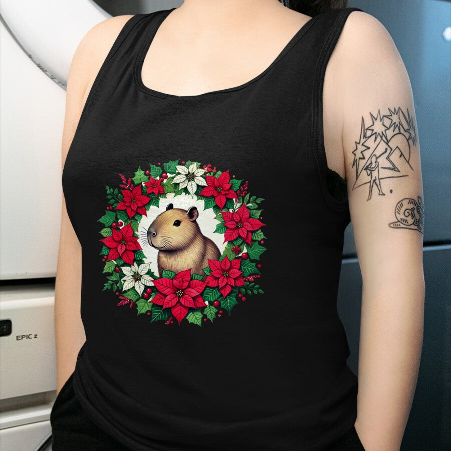 Cute Capybara Shirt, Funny Capybara UnisexT-Shirt/Hoodie/Sweatshirt HLT00 - Capybara Christmas illustration Long Sleeve T-Shirt