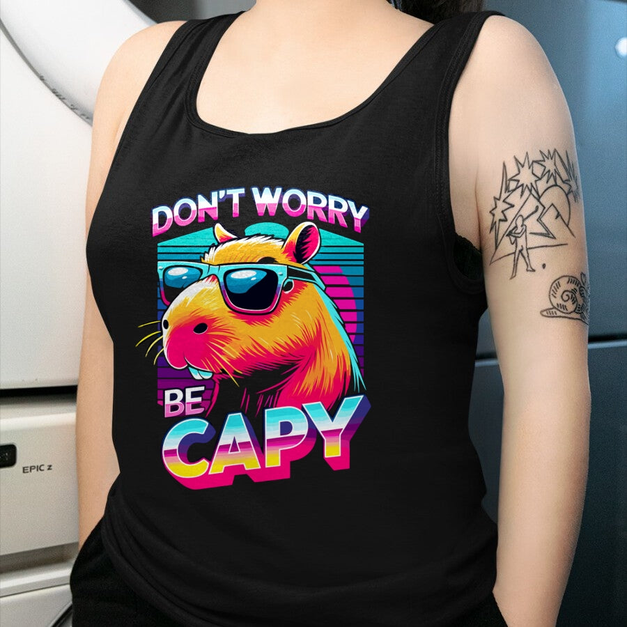 Cute Capybara Shirt, Funny Capybara Unisex T-Shirt/Hoodie/Sweatshirt HLT00 - Cool Retro Capybara Long Sleeve T-Shirt