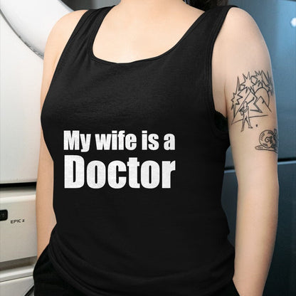 Best Doctor Shirt, Funny Doctor UnisexT-Shirt/Hoodie/Sweatshirt HLT00 - Funny My Wife is a Doctor Shirt for Husband T-Shirt, Men, Black, 3X-Large