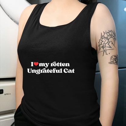 Cat Love Shirt, Funny Cat Lover Gift UnisexT-Shirt/Hoodie/Sweatshirt HLT00 - I Love My Rotten Ungrateful Cat Funny Cat Mom Dad T-Shirt, Men, Heather Blue, X-Large