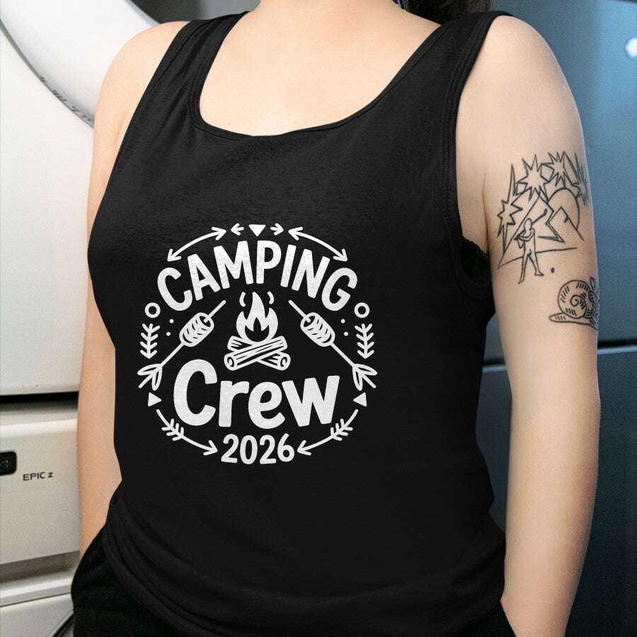 Funny Camping Shirt, Gift For Camping Lover Unisex T-Shirt/Hoodie/Sweatshirt HLT00 - Camping Crew 2026 Family Matching Camp Group Squad Team T-Shirt