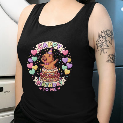 Cute Capybara Shirt, Funny Capybara UnisexT-Shirt/Hoodie/Sweatshirt HLT00 - Capybara Birthday Kawaii Girl Cappy Birthday to Me T-Shirt