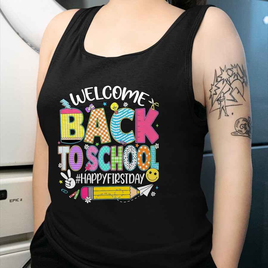 Best Student Shirt, Funny Back To School UnisexT-Shirt/Hoodie/Sweatshirt HLT00 - Welcome Back to School Happy First Day of School Teacher Kid T-Shirt, Men, Black, 3X-Large