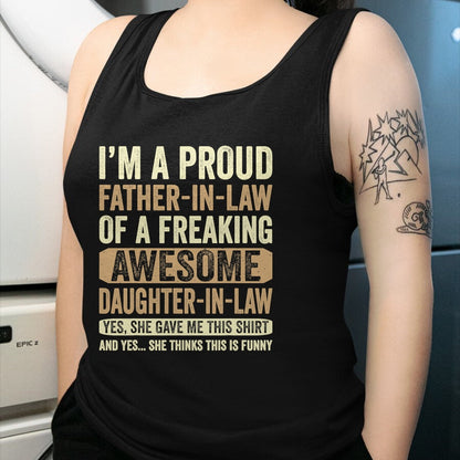 Gift for Dad Shirt, Funny Dad Unisex T-Shirt/Hoodie/Sweatshirt HLT00 – I_m A Proud Father In Law Shirt Daughter In Law Fathers Day T-Shirt
