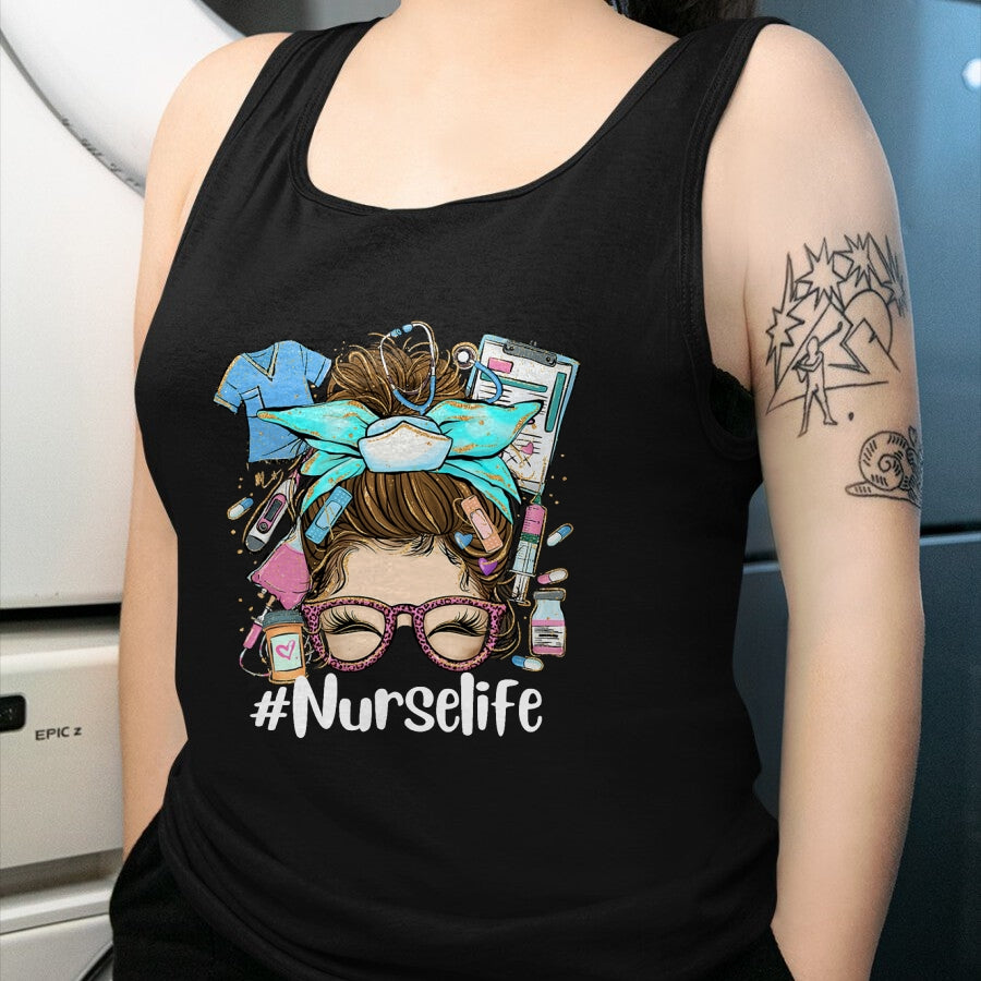Funny Nurse Shirt, Nurse Unisex T-Shirt/Hoodie/Sweatshirt HLT00 - Funny NurseLife Nurse T-Shirt (1)
