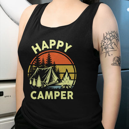 Funny Camping Shirt, Gift For Camping Lover Unisex T-Shirt/Hoodie/Sweatshirt HLT00 - One Happy Camper Toddler Boy Funny Camping Campfire Puns T-Shirt