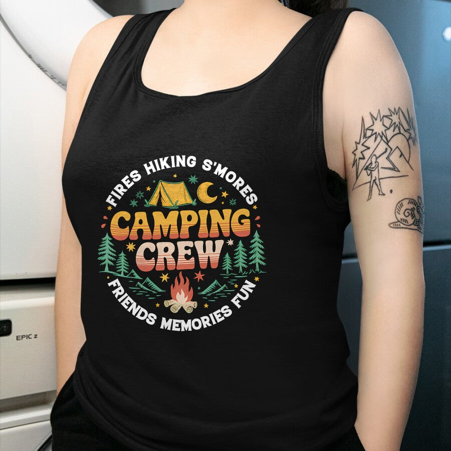 Funny Camping Shirt, Gift For Camping Lover Unisex T-Shirt/Hoodie/Sweatshirt HLT00 - Camping Crew Family Matching Group Friends Men Women Kid T-Shirt