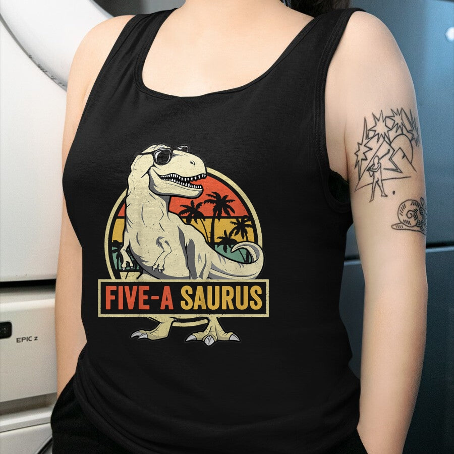 Best Dinosaur Lover Shirt, Funny Dinosaur UnisexT-Shirt/Hoodie/Sweatshirt HLT00 - Kids 5 Year Old Dinosaur Birthday 5th T Rex Dino Five Saurus T-Shirt