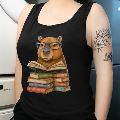 Cute Capybara Shirt, Funny Capybara Unisex T-Shirt/Hoodie/Sweatshirt HLT00 - Cute Capybara Reading Books Funny Animal Capybara Bookworms T-Shirt