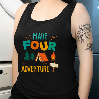 Funny Camping Shirt, Gift For Camping Lover Unisex T-Shirt/Hoodie/Sweatshirt HLT00 - Made Four Adventure 4th Birthday Party Camping Outdoor Theme T-Shirt