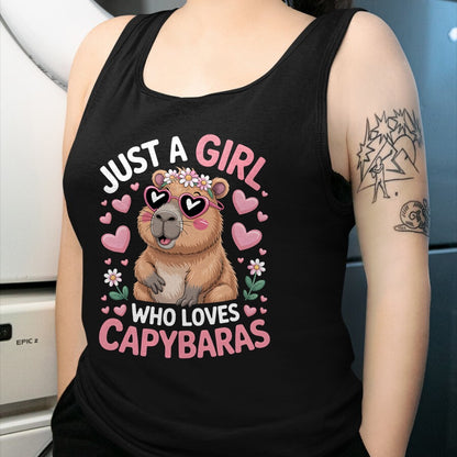 Cute Capybara Shirt, Funny Capybara Unisex T-Shirt/Hoodie/Sweatshirt HLT00 - Girls Capybara T-Shirt