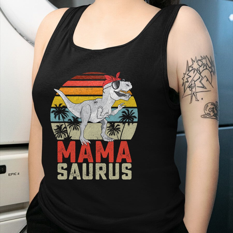 Best Dinosaur Lover Shirt, Funny Dinosaur UnisexT-Shirt/Hoodie/Sweatshirt HLT00 - Mamasaurus T Rex Dinosaur Mama Saurus Family Matching Women T-Shirt