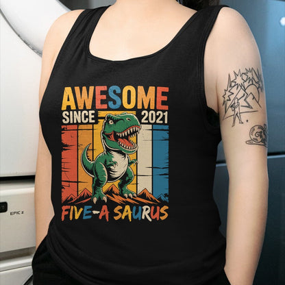 Best Dinosaur Lover Shirt, Funny Dinosaur UnisexT-Shirt/Hoodie/Sweatshirt HLT00 - 5 Year Old Dinosaur 5th Birthday Five Saurus Boys Kids T-Shirt