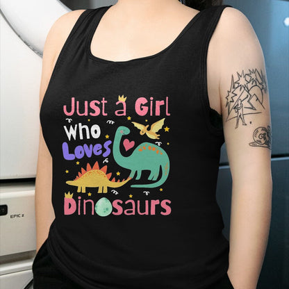 Best Dinosaur Lover Shirt, Funny Dinosaur UnisexT-Shirt/Hoodie/Sweatshirt HLT00 - Just a Girl Who Loves Dinosaurs Kid Teen Toddlers Women Dino T-Shirt, Men, Black, 3X-Large