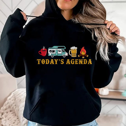 Funny Camping Shirt, Gift For Camping Lover Unisex T-Shirt/Hoodie/Sweatshirt HLT00 - RV Camping Lover Agenda T-Shirt